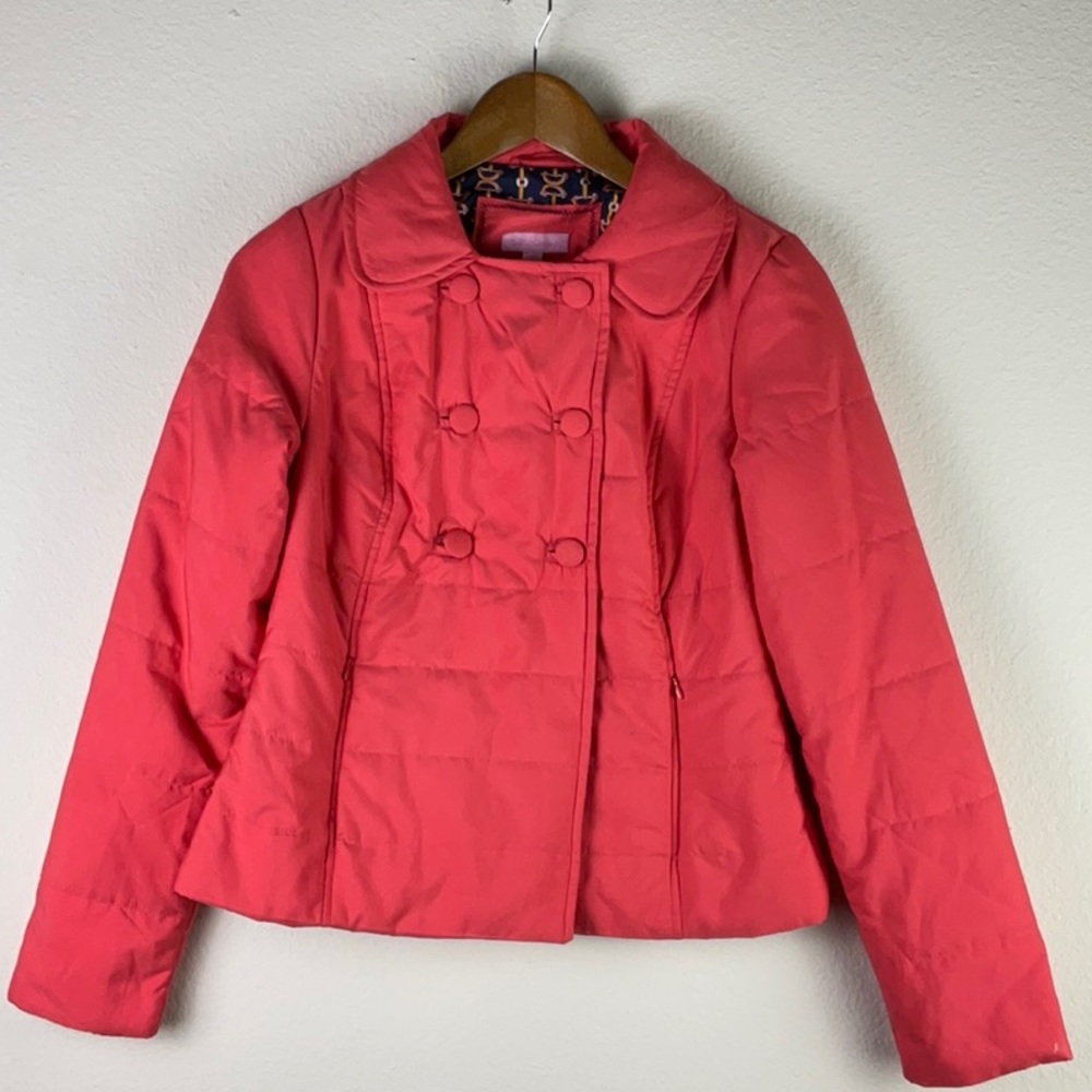 Lilly Pulitzer Double Breasted Puffer Jacket